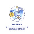 Customizable vertical FDI icon