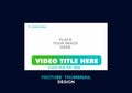Editable youtube thumbnail design in green blue gradient color theme