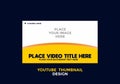 Editable youtube thumbnail design in simple yellow color theme