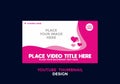 Editable youtube thumbnail design in valentine color theme