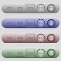 Editbox with editing cursor icons on horizontal menu bars