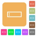 Editbox with editing cursor rounded square flat icons