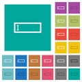 Editbox with editing cursor square flat multi colored icons