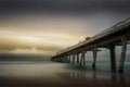 Moody morning at the Sand Pumping Jetty Gold Coast Australia Royalty Free Stock Photo