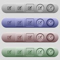 Editing box with pencil icons on horizontal menu bars Royalty Free Stock Photo