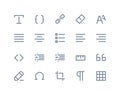 Editing and formatting icons. Line series