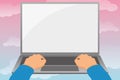 Editing Formatting Online Articles, Typing Creative Reading Contents, Global Communication Device, Computer Work Idea