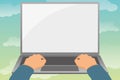 Editing Formatting Online Articles, Typing Creative Reading Contents, Global Communication Device, Computer Work Idea