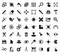 Editing tools icons set simple vector. Video create Royalty Free Stock Photo