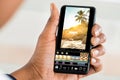 Editing Videos On Mobile Phone Royalty Free Stock Photo