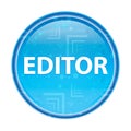 Editor floral blue round button