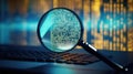 editor magnifying glass code Royalty Free Stock Photo
