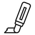 Editor marker icon outline vector. Edit tool