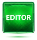 Editor Neon Light Green Square Button