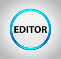 Editor Round Blue Push Button