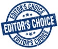 Editor`s choice blue round stamp Royalty Free Stock Photo