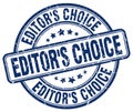 Editor`s choice blue stamp Royalty Free Stock Photo