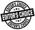 editor`s choice round black stamp