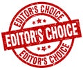 editor`s choice round red grunge stamp