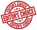 editor`s choice round red stamp