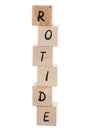 Editor Written Backwards With Wooden Blocks. Royalty Free Stock Photo
