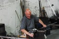 Italy- Murano- Close Up of a Master Glass Blower at Work