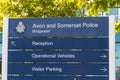 Editorial, Avon and Somerset Police Bridgewater Police Centre direction sign