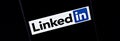 Editorial banner on LinkedIn theme. Illustrative photo for news about LinkedIn - a business and employment-oriented online