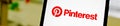 Editorial banner on Pinterest theme. Illustrative photo for news about Pinterest - an image sharing and social media service