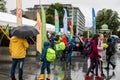 Political parties having their campaign tents and marketing their views for voters, Norway