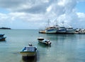 Editorial boats Brig Bay Corn Island Nicaragua Royalty Free Stock Photo