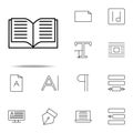 editorial, book icon. editorial design icons universal set for web and mobile