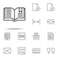 editorial, book icon. editorial design icons universal set for web and mobile