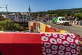 Editorial, Bridges Not Walls, Tapestry arts installation on bridge over River Dee by Luke Jerram to launch 2021 International