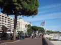 Editorial Cannes tourists on Promenade de la Croisette