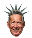 Editorial Cartoon Portrait of Joe Biden.