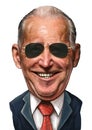 Editorial cartoon portrait of US President Joe Biden.