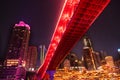 Chongqing bridge and city at night Royalty Free Stock Photo