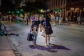 Austin Texas 6th Street Music Scene 7/19/19 - Couple walking down 6th street