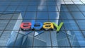 Editorial, Ebay logo on glass building.