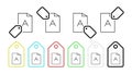 Editorial, file vector icon in tag set illustration for ui and ux, website or mobile application