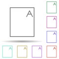 Editorial, files multi color icon. Simple thin line, outline vector of editorial design icons for ui and ux, website or mobile Royalty Free Stock Photo