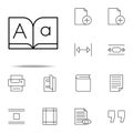 editorial, font, book icon. editorial design icons universal set for web and mobile