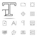 editorial, font size icon. editorial design icons universal set for web and mobile