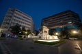 Editorial: GRANADA, SPAIN - March 14th 2020: Evening empty Isabella the Catholic square due to coronavirus COVID-19