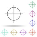 Editorial, guide multi color icon. Simple thin line, outline vector of editorial design icons for ui and ux, website or mobile Royalty Free Stock Photo