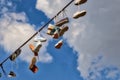 EDITORIAL, hanging shoes in Prague
