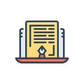 Color illustration icon for Editorial, article and online