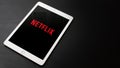 Editorial image of iPad with Netflix icon