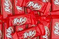 Editorial image of KitKat chocolate candy bar Background